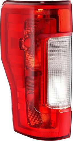 ECOTRIC Pair Tail Light Halogen Compatible with 2017-2019 Ford F250 F350 F450 Super Duty Pickup Rear Taillight Lamp Replacement for FO2800256 FO2801256 Clear Red Lens+Chrome Housing Left&Right Side in Saudi Arabia