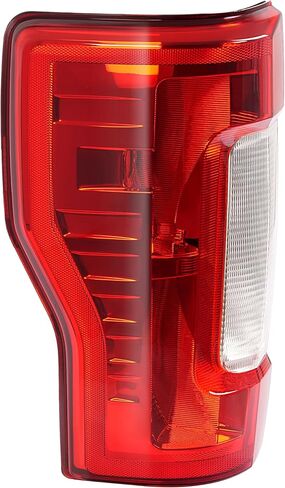 ECOTRIC Pair Tail Light Halogen Compatible with 2017-2019 Ford F250 F350 F450 Super Duty Pickup Rear Taillight Lamp Replacement for FO2800256 FO2801256 Clear Red Lens+Chrome Housing Left&Right Side in Saudi Arabia