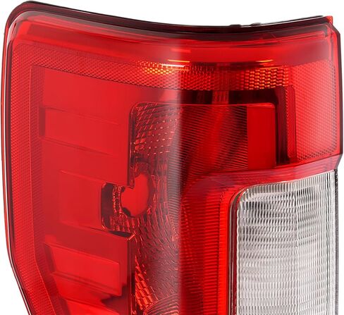 ECOTRIC Pair Tail Light Halogen Compatible with 2017-2019 Ford F250 F350 F450 Super Duty Pickup Rear Taillight Lamp Replacement for FO2800256 FO2801256 Clear Red Lens+Chrome Housing Left&Right Side in Saudi Arabia