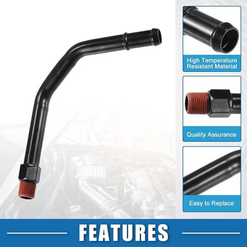 Water Pump Coolant Tube No.53007978 Water Pump Inlet Pipe for Jeep Wrangler 1991-2006 Metal Black in Saudi Arabia