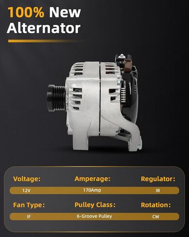 OCPTY Alternators Alternator 2014-2016 for BMW 228i 320i 328i 428i 528i X3 Z4 2.0L L4,12V 170Amp 6-Groove Pulley,Replaces 14203N, 14203, 116220, 104210-6390 in Saudi Arabia