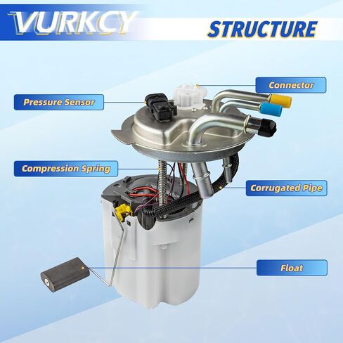 Electric Fuel Pump Module Assembly Compatible with 04-07 Cadillac Escalade/GMC Yukon XL 1500/ Chevy Suburban 1500, 04-07 Chevrolet Avalanche/Avalanche 1500, 5.3L 6.0L 6.2L, Replace 88965555 in Saudi Arabia