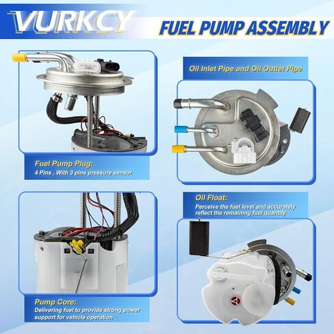 Electric Fuel Pump Module Assembly Compatible with 04-07 Cadillac Escalade/GMC Yukon XL 1500/ Chevy Suburban 1500, 04-07 Chevrolet Avalanche/Avalanche 1500, 5.3L 6.0L 6.2L, Replace 88965555 in Saudi Arabia