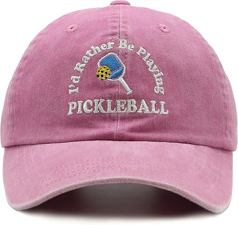 Pickleball Hat, Pickleball Gift for Men Women, Adjustable Embroidered I'd Rather Be Playing Pickleball Baseball Cap in Saudi Arabia