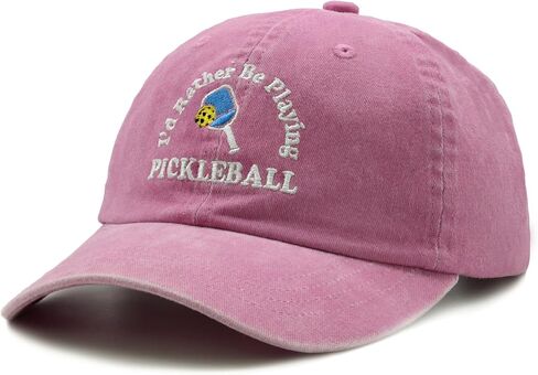 Pickleball Hat, Pickleball Gift for Men Women, Adjustable Embroidered I'd Rather Be Playing Pickleball Baseball Cap in Saudi Arabia
