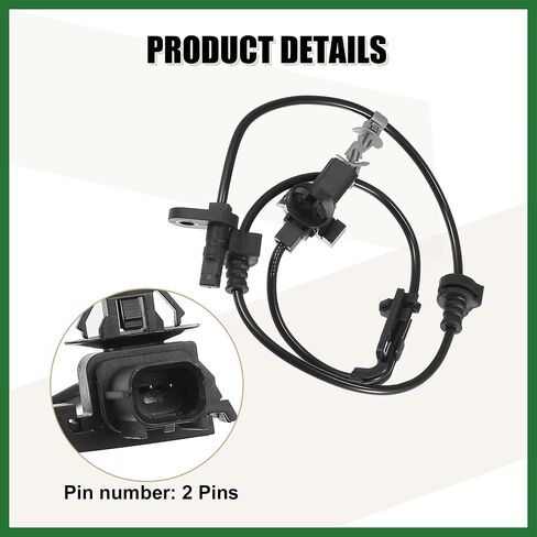 Motoforti 1pcs Front Left ABS Sensor Wheel Speed Sensor for Honda Insight 2019-2021 1.5L Electric/Gas 2.0L Gas for Honda Civic 2016-2020 1.5L 2.0L Gas Long-lasting in Saudi Arabia