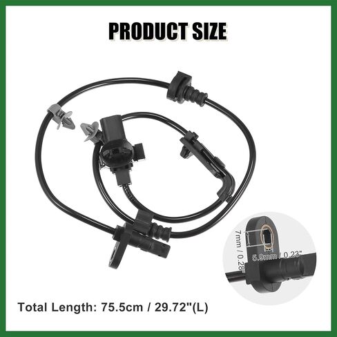 Motoforti 1pcs Front Left ABS Sensor Wheel Speed Sensor for Honda Insight 2019-2021 1.5L Electric/Gas 2.0L Gas for Honda Civic 2016-2020 1.5L 2.0L Gas Long-lasting in Saudi Arabia