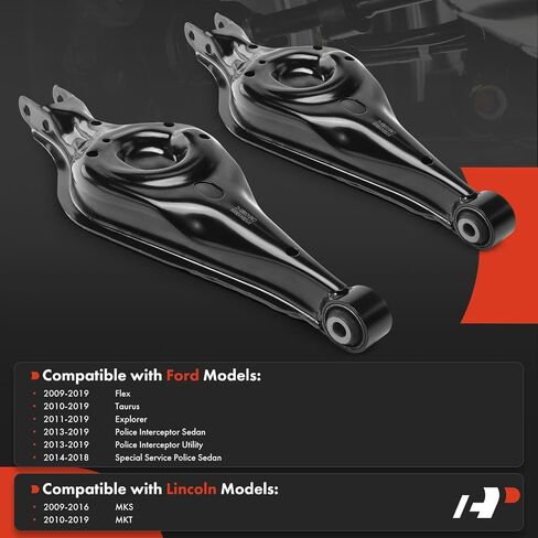 A-Premium 2 x Rear Lower Control Arms, with Bushing, Compatible with Ford Explorer 2011-2019, Taurus 2010-2019, Flex, Police Interceptor Sedan Utility, Special Service Police Sedan & Lincoln MKS, MKT in Saudi Arabia