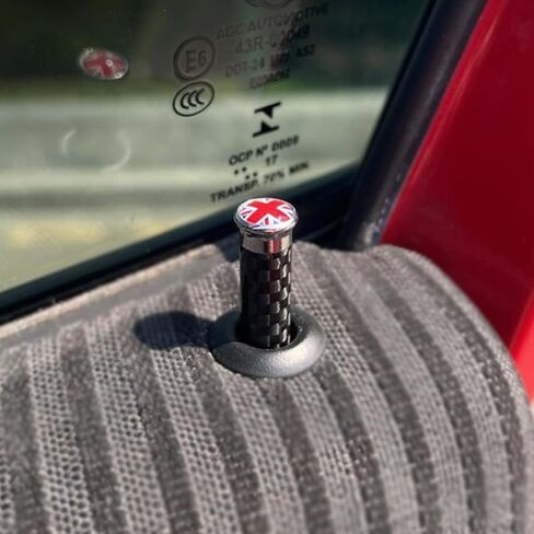 Carbon Fiber Metal Door Lock Pin Knobs Sticker Cover Replacement Parts for Mini Cooper R55 R56 R60 F54 F55 F56 Clubman Countryman Hatchback Universal (Small,Union Jack Red/Blue) in Saudi Arabia