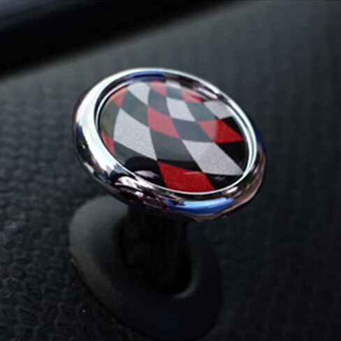 Carbon Fiber Metal Door Lock Pin Knobs Sticker Cover Replacement Parts for Mini Cooper R55 R56 R60 F54 F55 F56 Clubman Countryman Hatchback Universal (Small,Union Jack Red/Blue) in Saudi Arabia