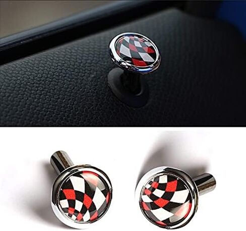 Carbon Fiber Metal Door Lock Pin Knobs Sticker Cover Replacement Parts for Mini Cooper R55 R56 R60 F54 F55 F56 Clubman Countryman Hatchback Universal (Small,Union Jack Red/Blue) in Saudi Arabia