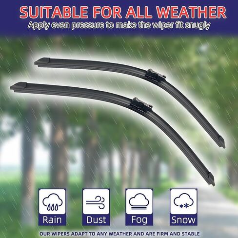 Front Wiper Set For Jaguar XE 2015-2023 2016 2017 2018 2019 2020 2021 coated windshield wiper blade 26"+17"(Left hand drive) in Saudi Arabia