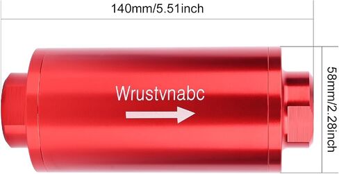 6AN 8AN 10AN Inline Fuel Filter 10 Micron 58MM Aluminum (red, 10Micron) in Saudi Arabia