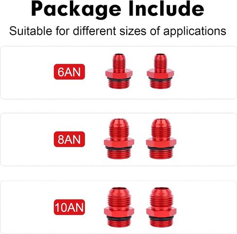 6AN 8AN 10AN Inline Fuel Filter 10 Micron 58MM Aluminum (red, 10Micron) in Saudi Arabia