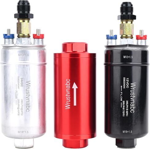 6AN 8AN 10AN Inline Fuel Filter 10 Micron 58MM Aluminum (red, 10Micron) in Saudi Arabia