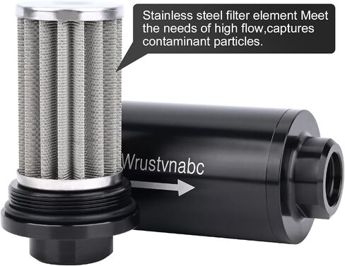 6AN 8AN 10AN Inline Fuel Filter 10 Micron 58MM Aluminum (red, 10Micron) in Saudi Arabia