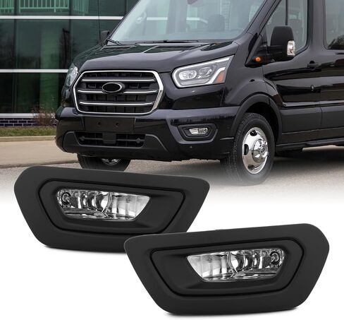 AKKON -Fits 2020-2024 Ford Transit 150 250 350 Halogen Bumper Fog Light Pair Left+Right w/Wire Harness Cover Switch Bulb in Saudi Arabia