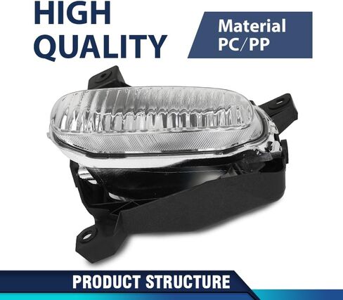 عدسة شفافة لضوء الضباب PIT66 متوافقة مع Toyota Tundra (الطراز الفرعي: Base، Limited، SR5) 2000-2006 مع مصابيح in Saudi Arabia