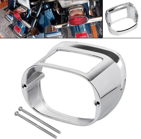 Chrome LED Rear Tail Light Lamp Cover Collar Covers For Harley Sportster Dyna Fat Boy 1999-2007 Softail 1996-2008 Touring Electra Glide Road Glide 2003-2008 FLHRC, FLHTC 2009-UP in Saudi Arabia