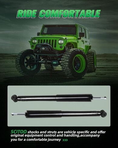 SCITOO - Rear Shock Absorber for Toyota Fits 2001-2002 for Toyota Sequoia Shocks 344358 Struts - 2Pc Set in Saudi Arabia