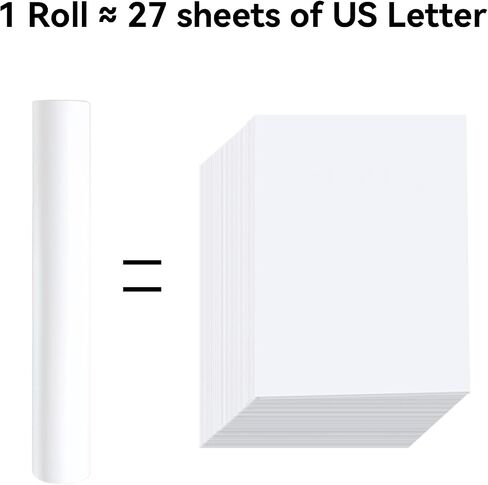 NYEAR 6 Rolls A4 Quick-dry Thermal Paper (210mm/8.27"width/7.6m long,Φ1.18") for portable printer,thicker brighter and the font is clearer to make the printing quality better, (1 roll-27 Sheets) in Saudi Arabia