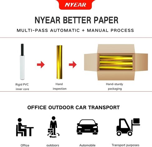 NYEAR 6 Rolls A4 Quick-dry Thermal Paper (210mm/8.27"width/7.6m long,Φ1.18") for portable printer,thicker brighter and the font is clearer to make the printing quality better, (1 roll-27 Sheets) in Saudi Arabia