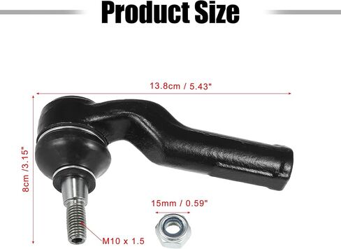 X AUTOHAUX 2pcs Front Outer Tie Rod End Links Steering Part ES800955 ES800954 for Ford Escape C-Max 2013-2017 Focus 2012-2017 for Lincoln MKC 2015-2016 in Saudi Arabia