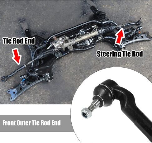 X AUTOHAUX 2pcs Front Outer Tie Rod End Links Steering Part ES800955 ES800954 for Ford Escape C-Max 2013-2017 Focus 2012-2017 for Lincoln MKC 2015-2016 in Saudi Arabia