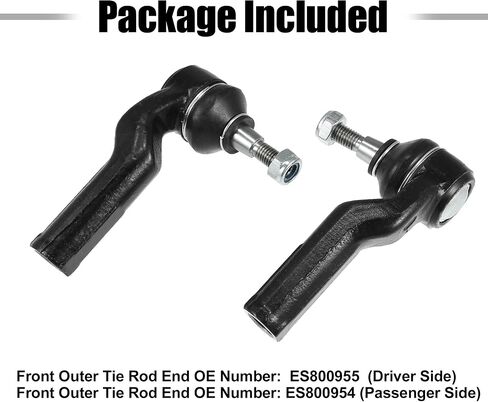 X AUTOHAUX 2pcs Front Outer Tie Rod End Links Steering Part ES800955 ES800954 for Ford Escape C-Max 2013-2017 Focus 2012-2017 for Lincoln MKC 2015-2016 in Saudi Arabia