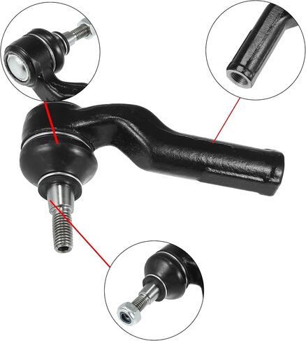 X AUTOHAUX 2pcs Front Outer Tie Rod End Links Steering Part ES800955 ES800954 for Ford Escape C-Max 2013-2017 Focus 2012-2017 for Lincoln MKC 2015-2016 in Saudi Arabia