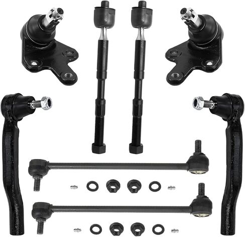 Detroit Axle - 8pc Front Suspension Kit for Toyota 2011-2020 Sienna, 4 Inner Outer Tie Rod Ends 2 Lower Ball Joints 2 Sway Bar Links 2012 2013 2014 2015 2016 2017 2018 2019 Replacement in Saudi Arabia