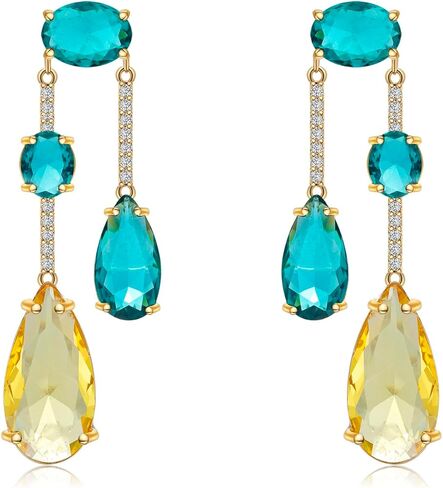 دمعة قطرة استرخى كريستال أقراط للنساء زركون هيبوالرجينيك بيان أقراط حفل زفاف حفلة موسيقية مجوهرات هدية لها in Kuwait