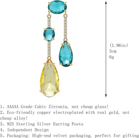 دمعة قطرة استرخى كريستال أقراط للنساء زركون هيبوالرجينيك بيان أقراط حفل زفاف حفلة موسيقية مجوهرات هدية لها in Kuwait