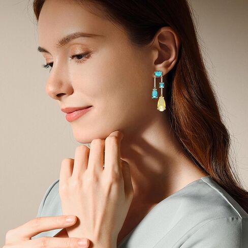 دمعة قطرة استرخى كريستال أقراط للنساء زركون هيبوالرجينيك بيان أقراط حفل زفاف حفلة موسيقية مجوهرات هدية لها in Kuwait