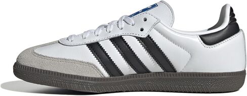 adidas Samba Og J 3-Stripes 60S Retro Contrast Trainers (White Black, US 3.5) in Saudi Arabia