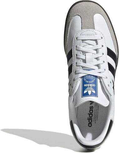 adidas Samba Og J 3-Stripes 60S Retro Contrast Trainers (White Black, US 3.5) in Saudi Arabia
