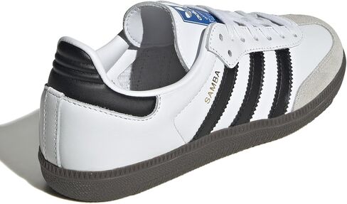 adidas Samba Og J 3-Stripes 60S Retro Contrast Trainers (White Black, US 3.5) in Saudi Arabia