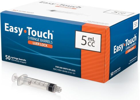EasyTouch Luer-Lock Syringe Barrel, 1ML Syringe, Pack of 100 in Kuwait