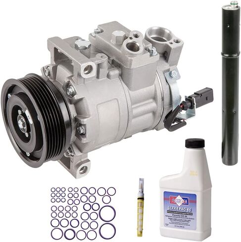 AC Compressor & A/C Kit For Audi A4 & Q5 2.0T Non-Hybrid - Includes Drier, Expansion Valve, PAG Oil & O-Ring Seals - BuyAutoParts 60-82353RK New in Saudi Arabia