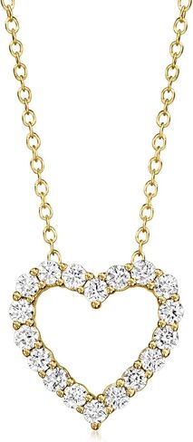 Ross-Simons 0.50 ct. t.w. Lab-Grown Diamond Heart Pendant Necklace in 18kt Gold Over Sterling in Saudi Arabia
