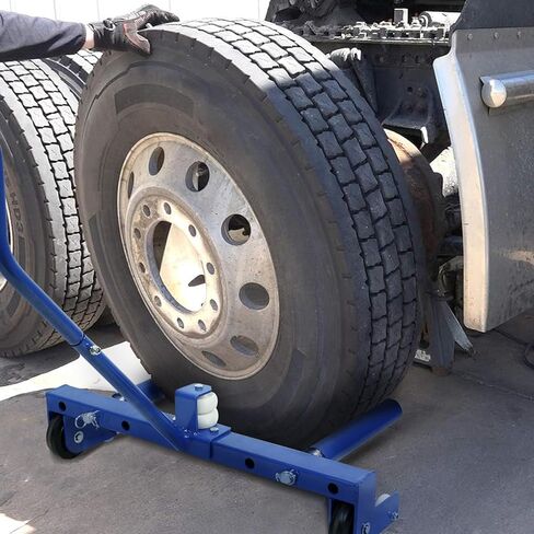 500 Lb Heavy Duty Tire Wheel Dolly, 12"-24" Adjustable Roller Truck Tire Moving Tool Cart Dolly for Workshop, Garage, Car, ATV, Skid Steer, Trailer in Kuwait