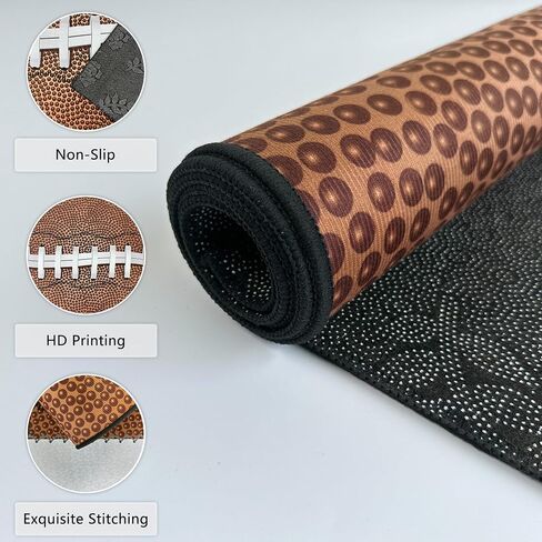 Football Rug for Bedroom–Non Slip 5'x7' Football Field Rugs for Living Room and Sport Room Decor in Saudi Arabia