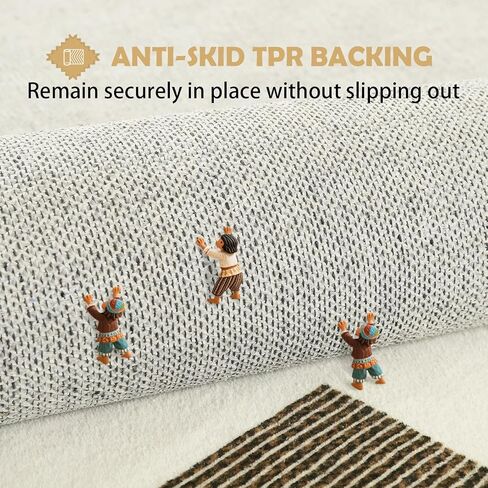 سجاد ناعم باللونين الأبيض والأسود لغرفة المعيشة وغرفة النوم مقاس 5 × 7 سجاد قابل للغسل لغرف الأطفال والفتيات in Kuwait