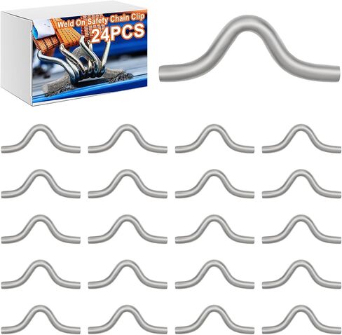 BBTO 24 PCS Safety Chain Clip 3/8 Inch Diameter Steel Weld Safety Chain Clip Connection Loops for Truck Trailer Hitch in Saudi Arabia