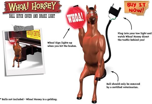 1049 Whoa Horsey Moving Ball Hitch Cover and Brake Light in Saudi Arabia