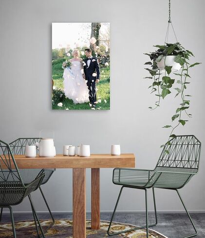 SZDHHH Custom Canvas Prints With Your Photos - Personalized Picture on Canvas Perfect for Home Decor Wedding Gift (12" Lx18 W) in Saudi Arabia