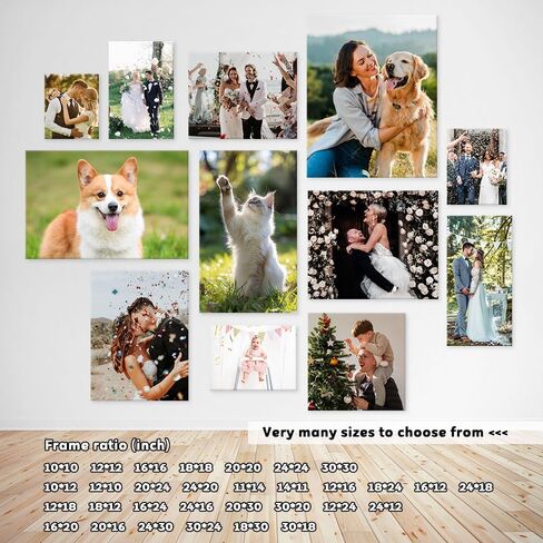 SZDHHH Custom Canvas Prints With Your Photos - Personalized Picture on Canvas Perfect for Home Decor Wedding Gift (12" Lx18 W) in Saudi Arabia