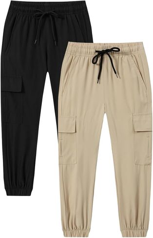 Toddler Boys Cargo Jogger Pants Baby Boys Sweatpants Thin Quick Dry Casual Pull On Pants in Kuwait