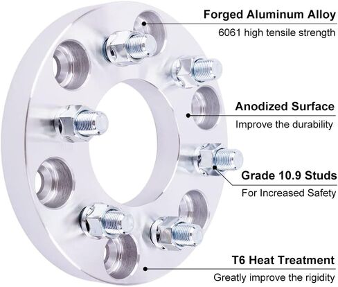 DCVAMOUS 4PC 6x5.5 to 6x5 Wheel Adapters 1 Inch with 14x1.5 Studs Compatible with Chevy GMC 6 Lug for 1999-2022 Silverado Sierra 1500 | 1988-2022 Suburban Yukon | 1995-2022 Tahoe | 2019-2022 RAM1500 in Saudi Arabia