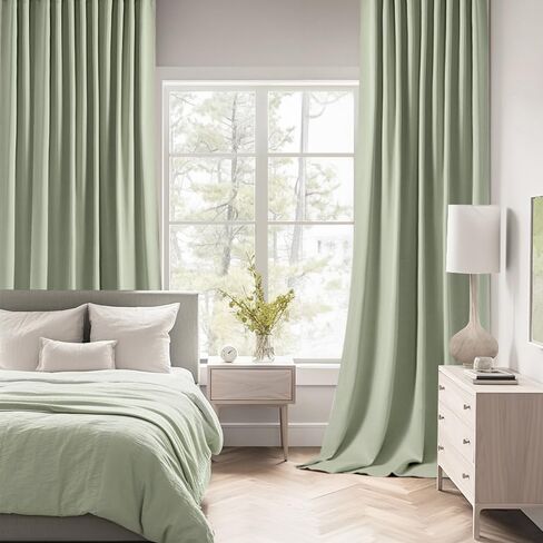 MIULEE 2 Panels Back Tab Blackout Curtains 96 Inch Long for Living Room Bedroom, Halloween Black Rod Pocket/Pinch Pleated Thermal Insulated Room Darkening Light Blocking Floor to Ceiling Curtain/Drape in Saudi Arabia